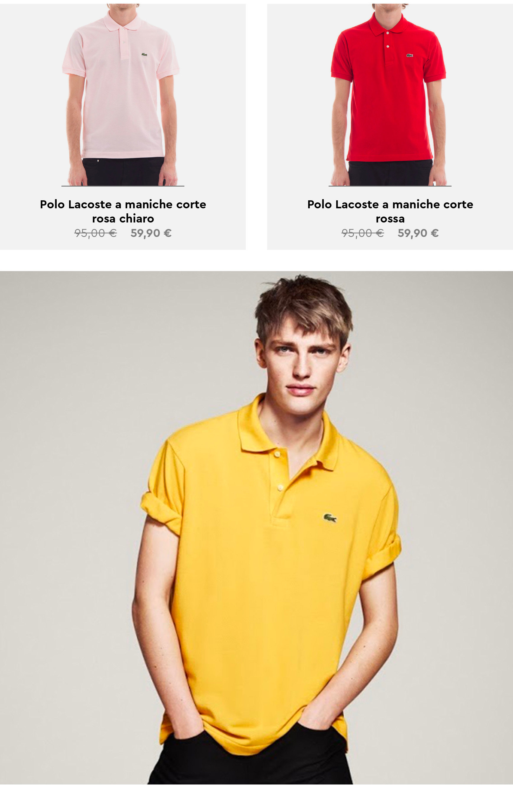Lacoste Polo Outlet Online per un look sportivo glamour