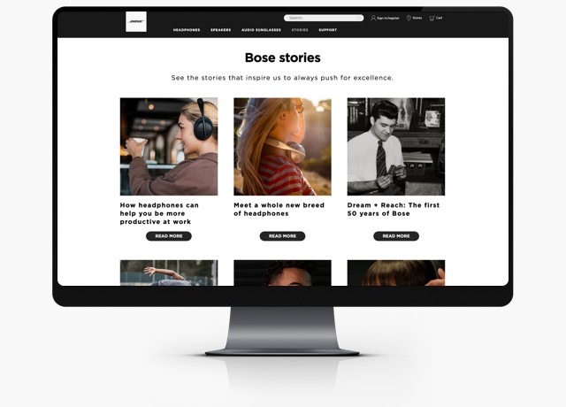 Pagina delle storie Bose