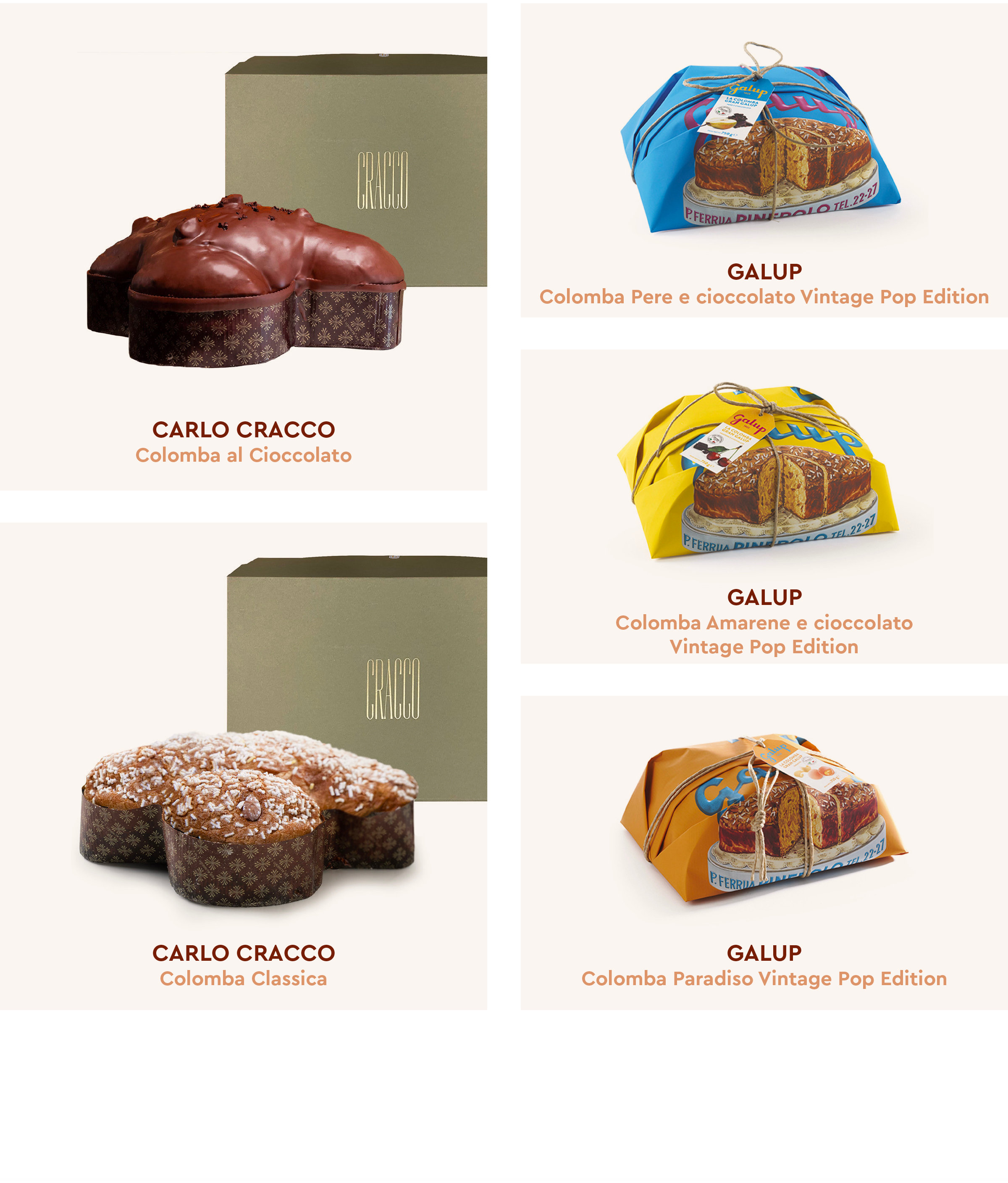 Colombe d'autore colombe di qualità con ingredienti eccellenti