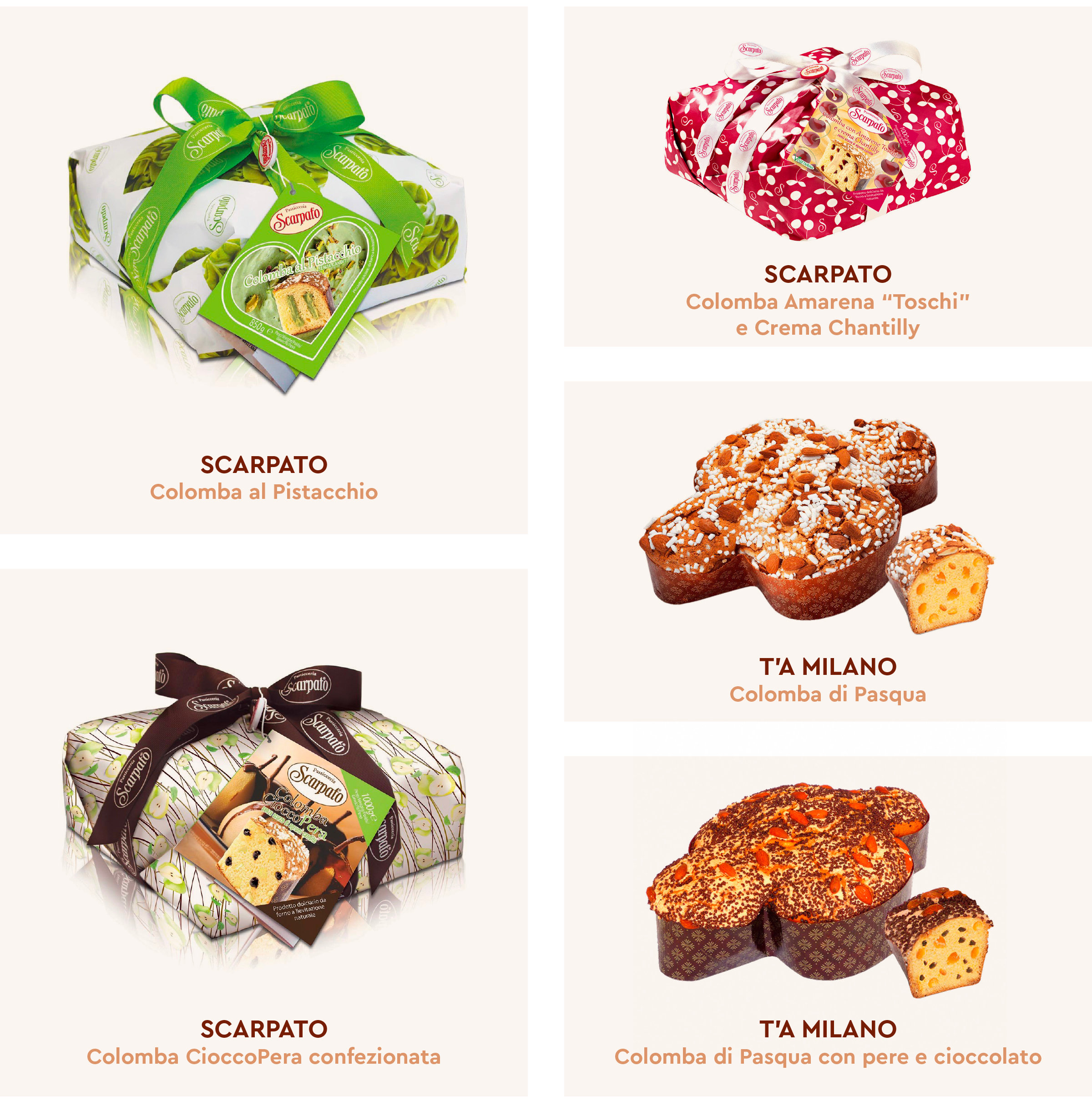 Colombe d'autore colombe di qualità con ingredienti eccellenti