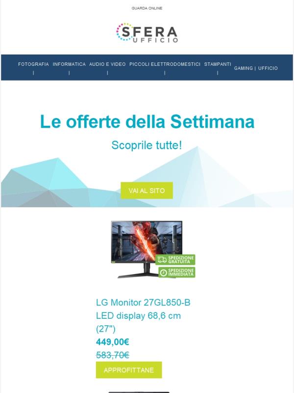 🚀 Le Offerte della Settimana di Sfera Ufficio