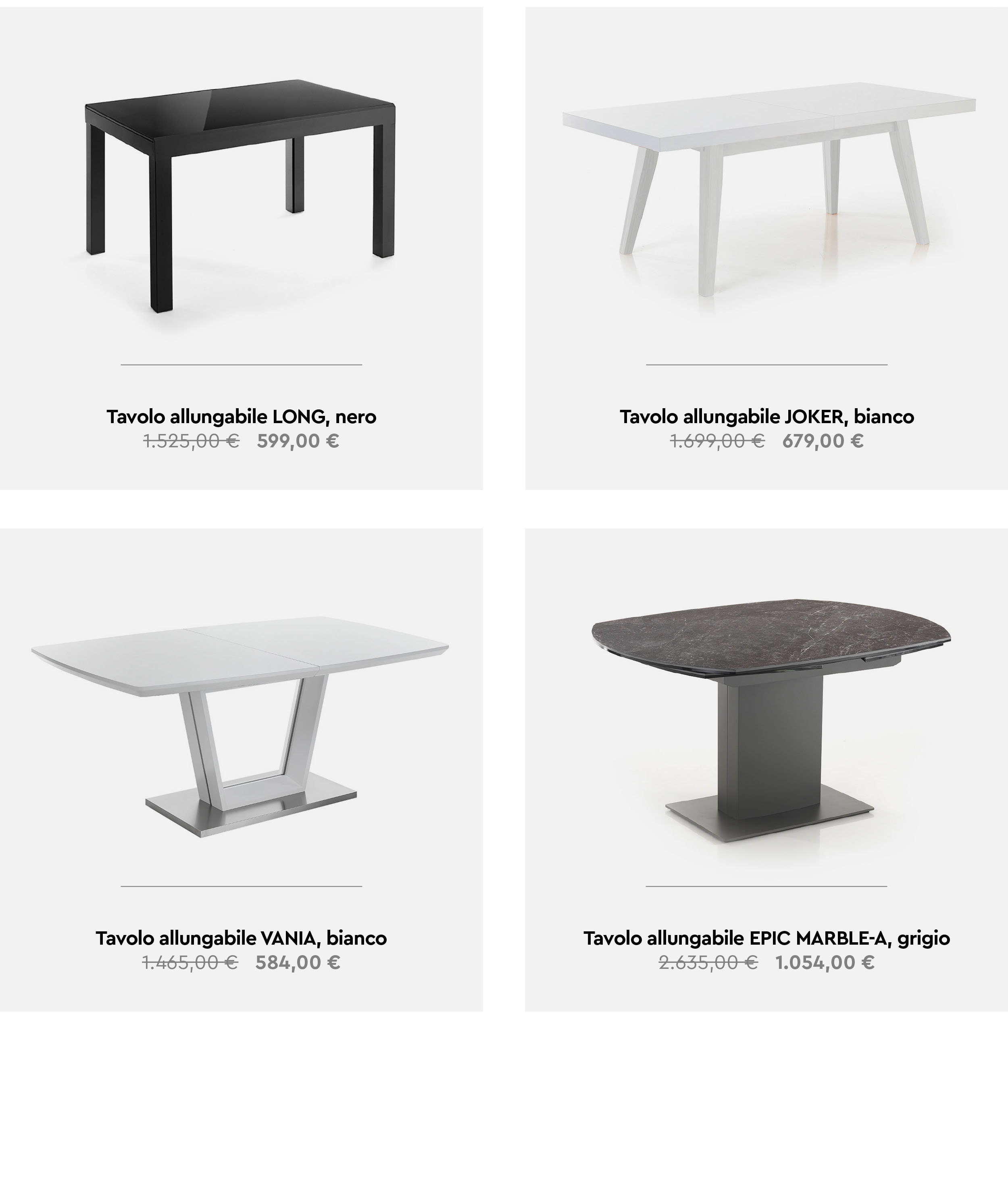 Tomasucci, complementi di arredo black & white