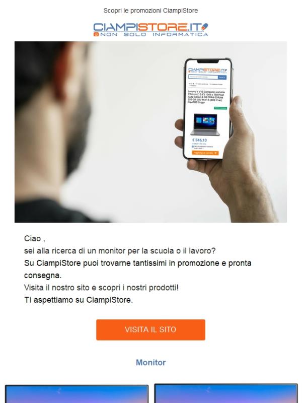 Scopri i nostri monitor scontati e in pronta consegna