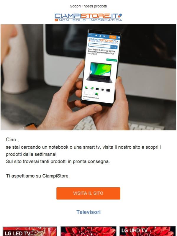 Scopri i prodotti in pronta consegna della settimana