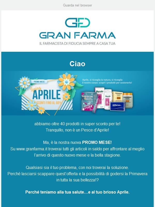 Aprile: nuovo mese nuove promozioni