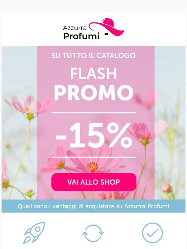 Promo Lampo: solo per oggi -15% su tutto il catalogo