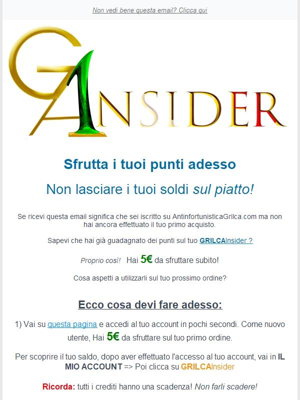 🥇 GRILCAInsider -  non lasciarli sul piatto