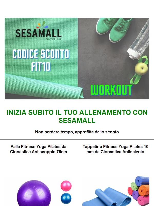 Allenati in casa con i prodotti Sesamall 🏋🏻♀️
