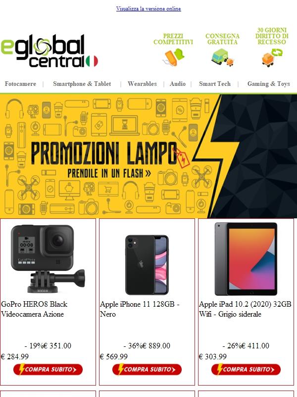 Promozioni Lampo⚡ (GoPro Hero8, Apple iPad 10.2, DJI Mini 2..)