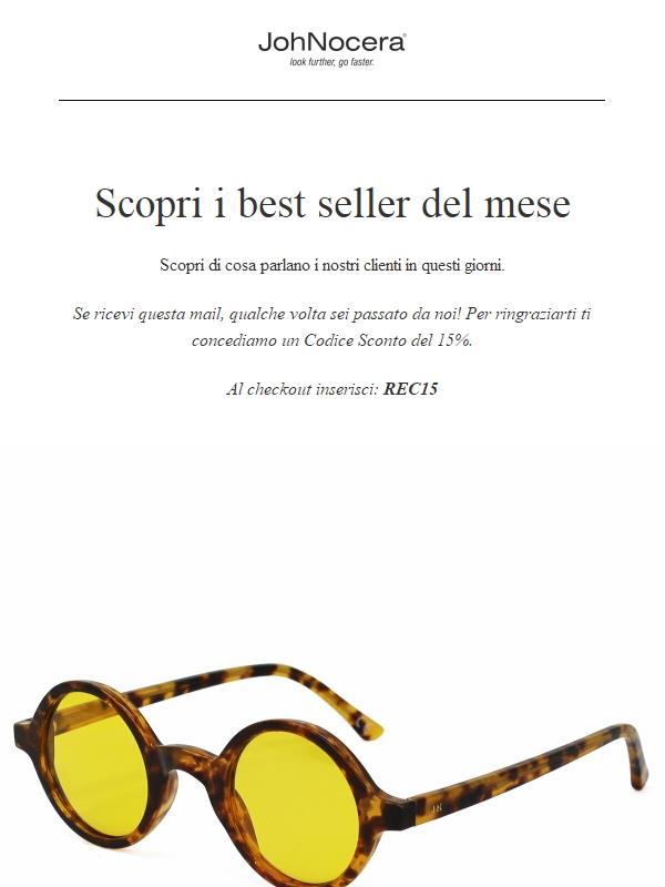 15% di Sconto per chi legge questa mail!