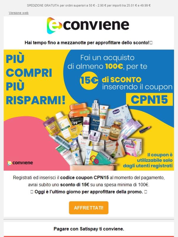 ⏰ Ultime ore per approfittare dello sconto!