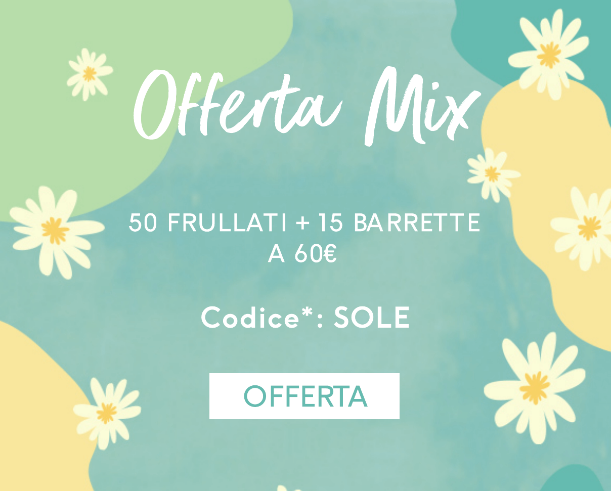 offerta mix exante 50 frullati e 15 barrette a 60 euro
