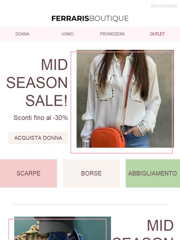 Mid Season Sale: ulteriori ribassi! 😎