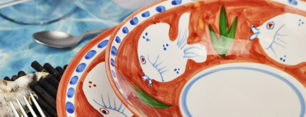 Arcucci servizi di piatti e accessori di ceramica della tradizione italiana