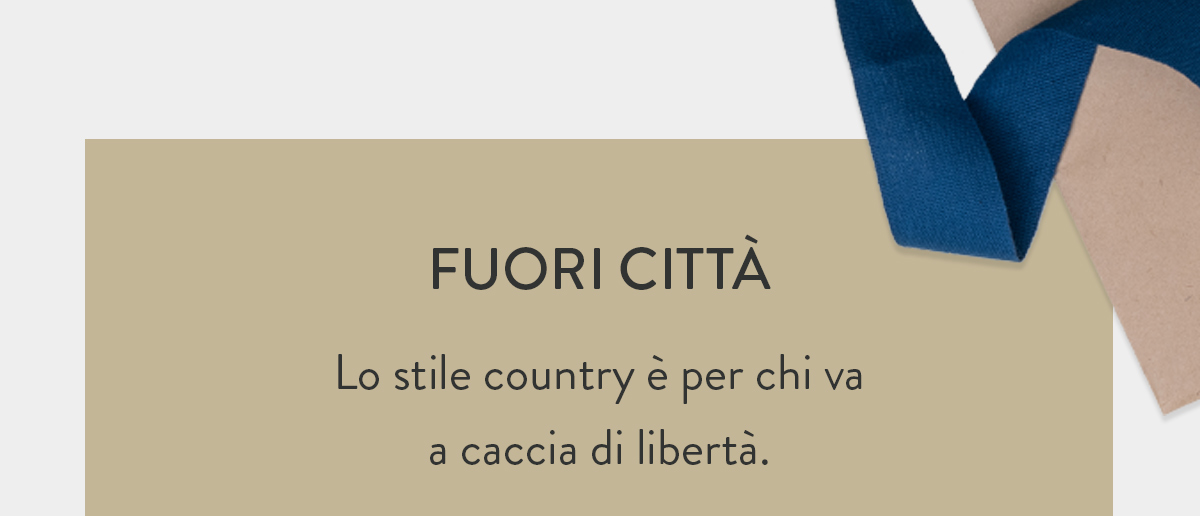 Lo stile country è per chi va 