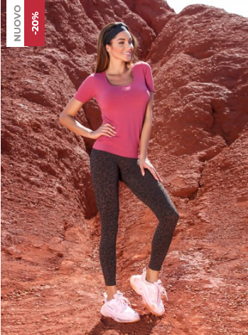 Completo Sport Donna: T-Shirt comfort + Legging maculato