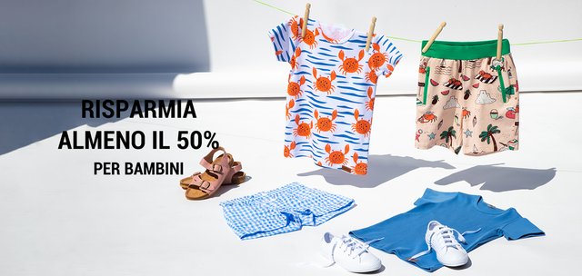 Risparmia almeno il 50% per bambini