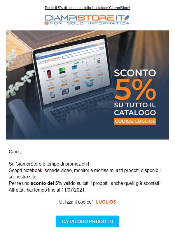Su CiampiStore è tempo di promozioni!