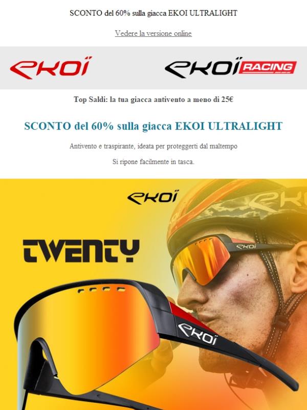 EKOI: Top Saldi: la tua giacca antivento a meno di 25€ | Jekoo