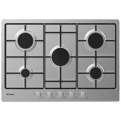 CANDY Piano Cottura CHW7X a Gas 5 Fuochi Gas Colore Inox