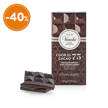 Cuor di cacao 75% chocolight