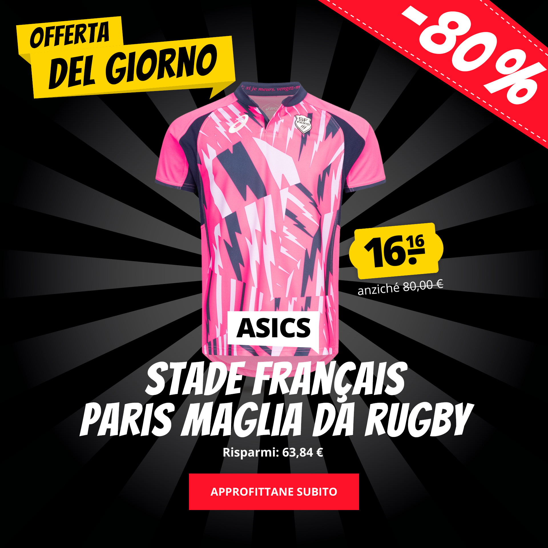 ASICS Stade Français Paris Maglia da rugby solo 16,16 €