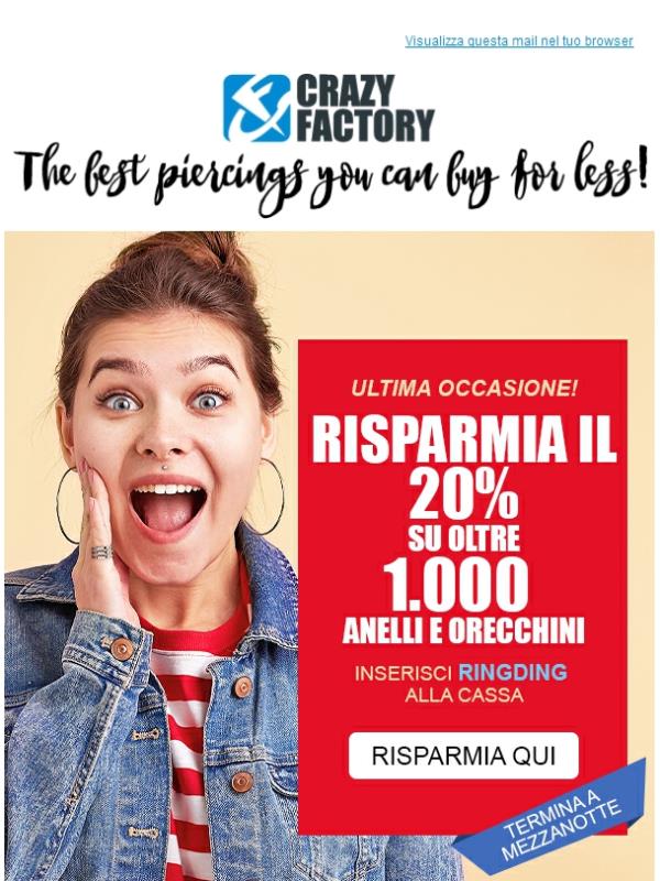 crazy factory orecchini