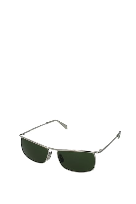 Celine Sunglasses Men Metal Silver Green