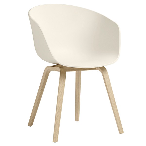 About A Chair AAC22, rovere laccato - bianco crema