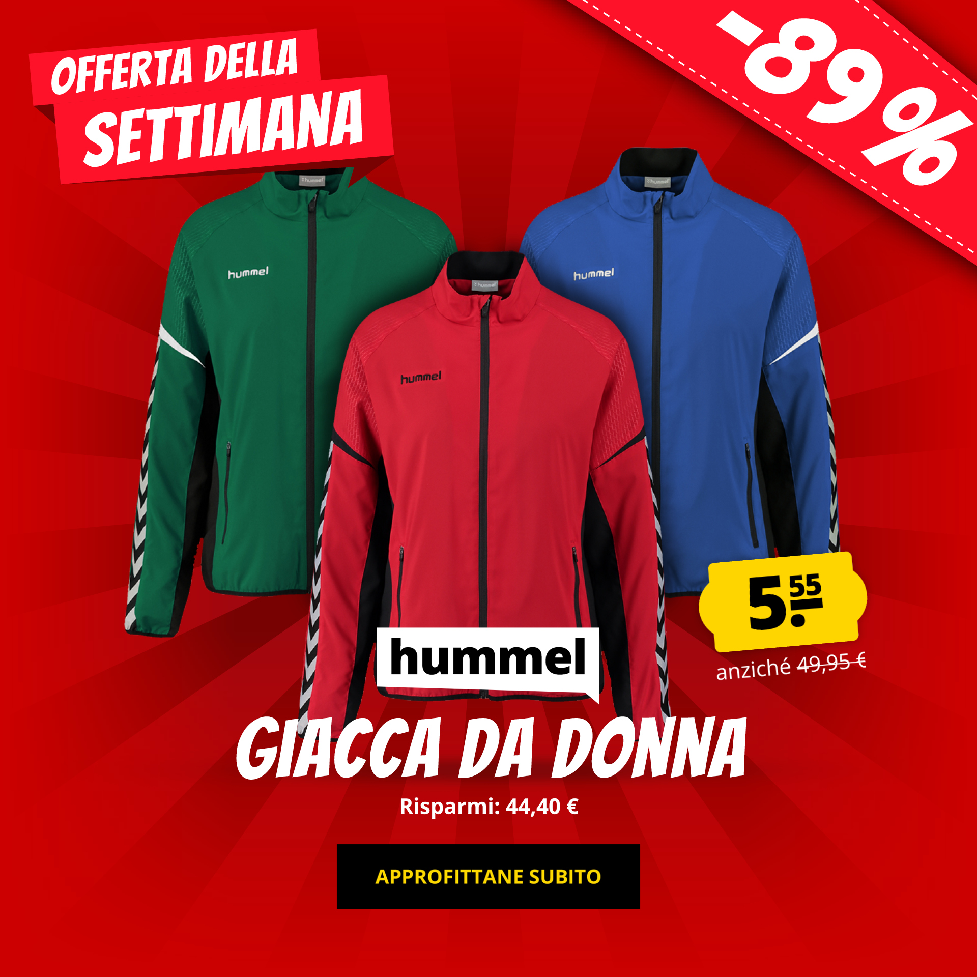 hummel Giacca da donna solo 5,55 € acquista a prezzi convenienti su ScontoSport!