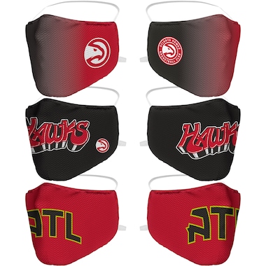 Atlanta Hawks 3 Pack Face Coverings - Adults