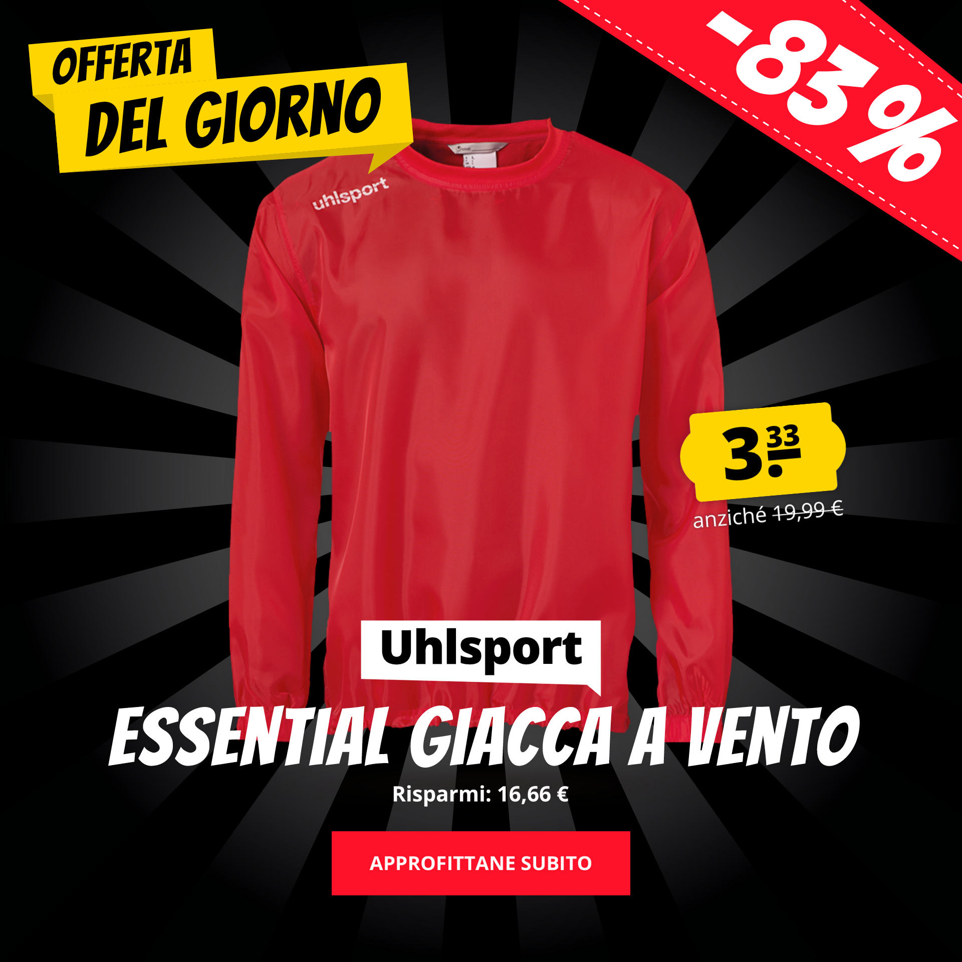 Uhlsport Essential Giacca a vento solo 3,33 €