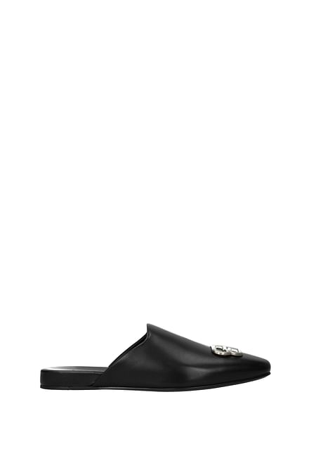 Balenciaga Slippers and clogs Men Leather Black