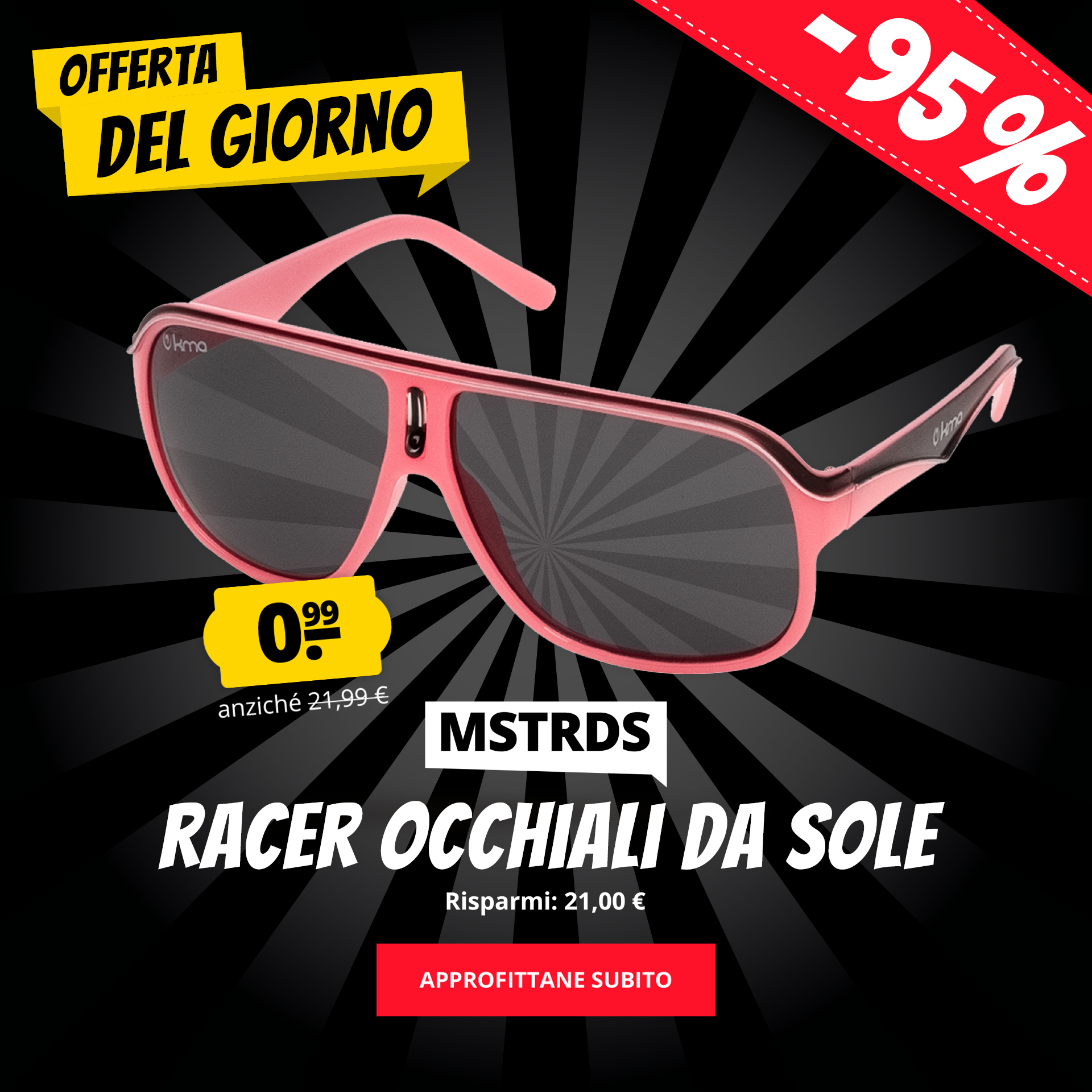 MSTRDS Racer Occhiali da sole solo 0,99 €