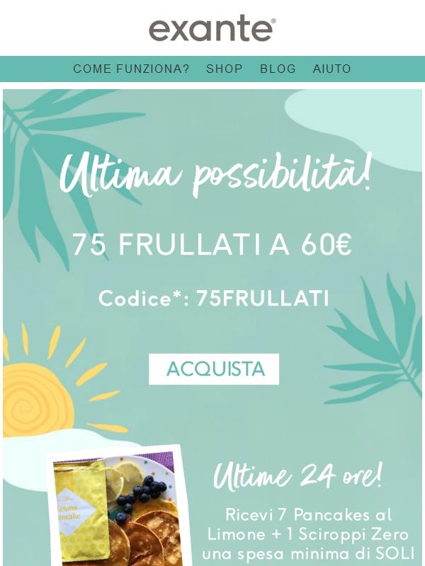 Ultima Possibilità! 75 Frullati! SOLO 0.80€