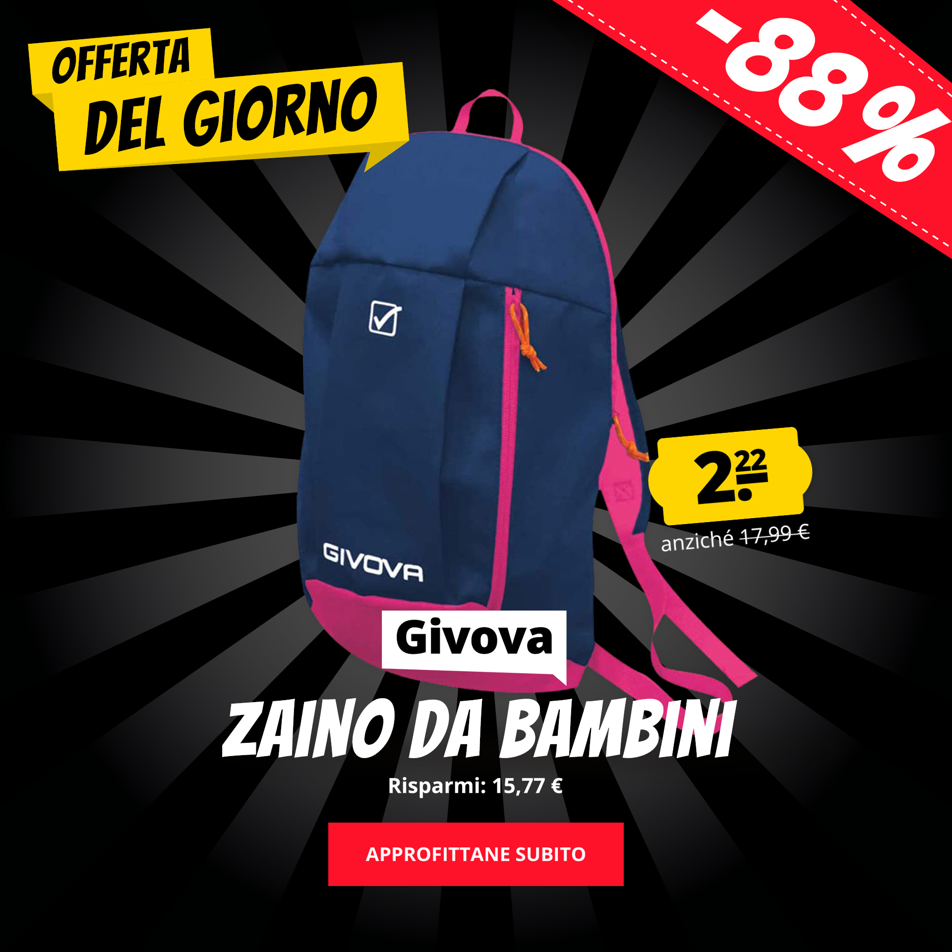 Givova Zaino da bambini solo 2,22 €