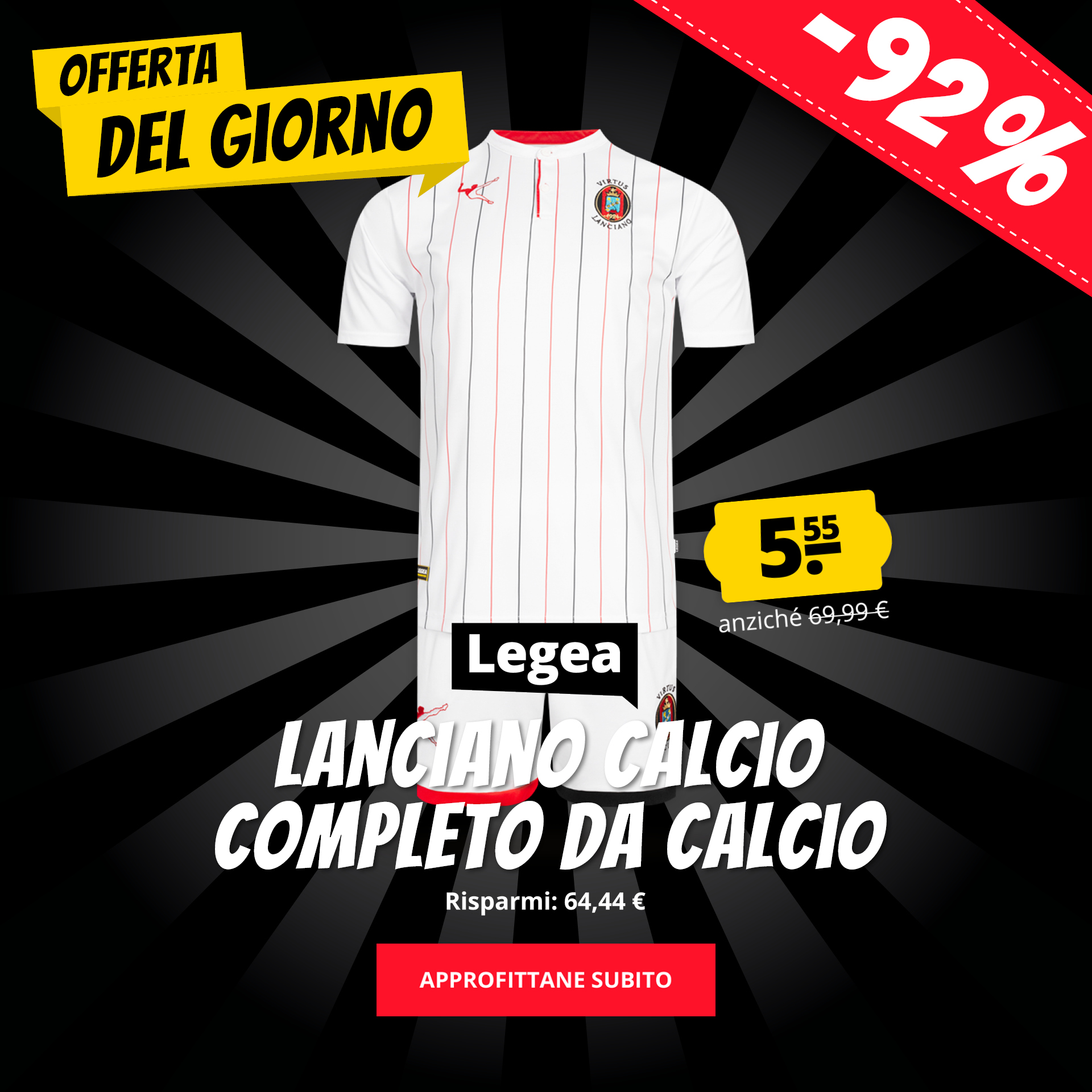 Legea Lanciano Calcio Completo da calcio solo 5,55 €