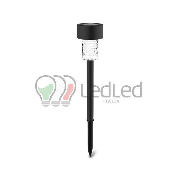 Immagine Lampioncino segnapassi Led Solare Fairy nero 0,6W IP44 crepuscolare da giardino con picchetto Bianco Freddo 6500K