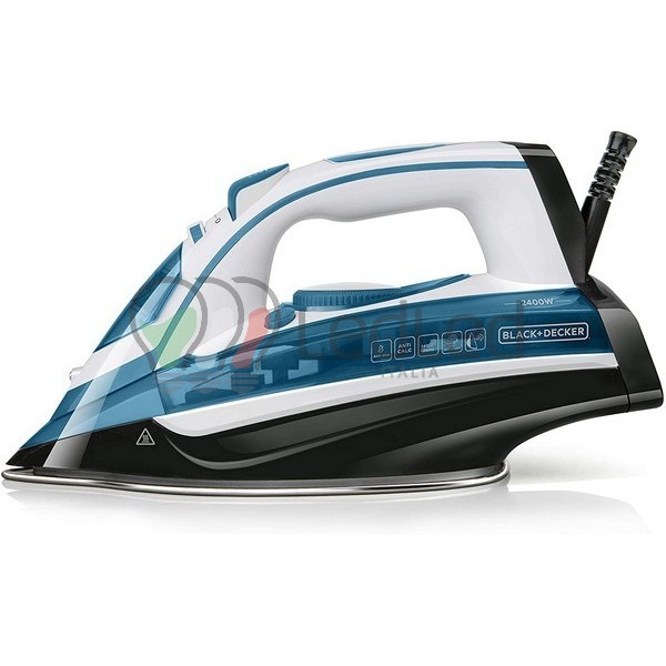 Immagine Ferro da stiro Black+Decker 2400W in acciaio colore blu e bianco