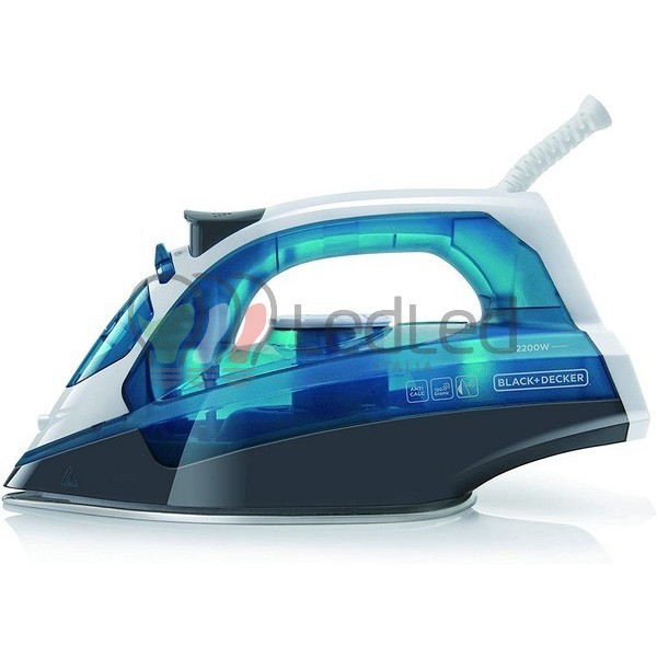 Immagine Ferro da stiro Black+Decker 2200W in acciaio colore blu