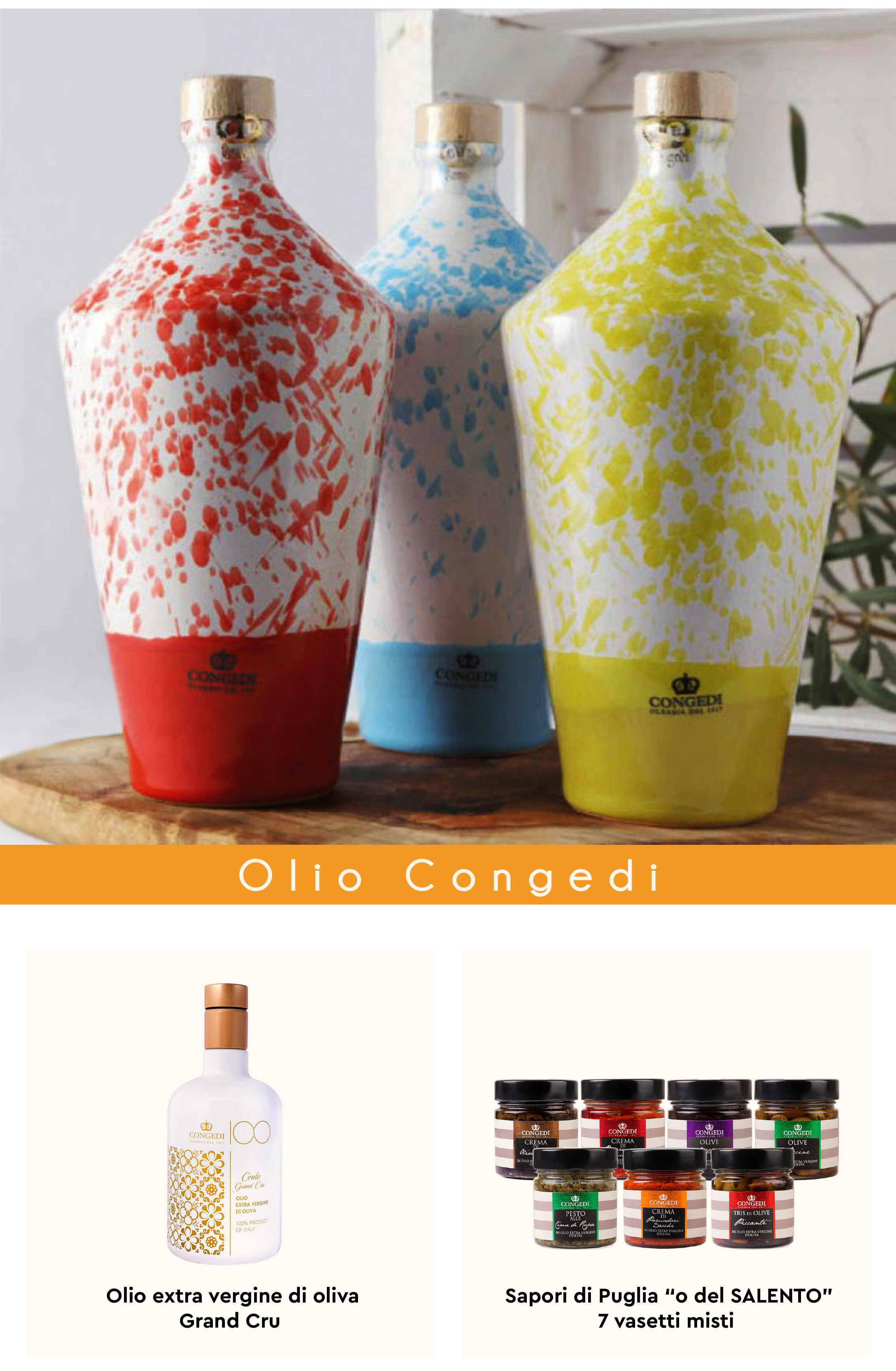 Olio Congedi 100% italiano un'eccellenza premiata prodotta in Salento 