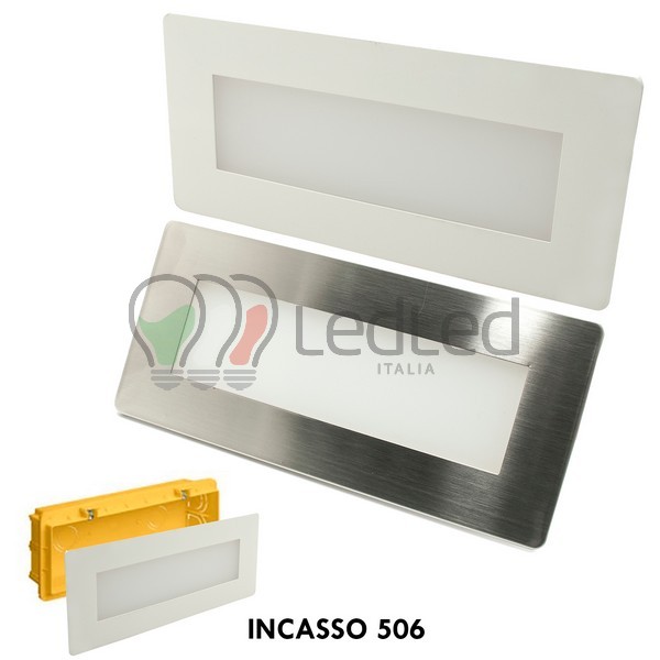 Immagine Segnapasso Led 4W IP65 da incasso per scatola 506 Bianco Neutro 4000K