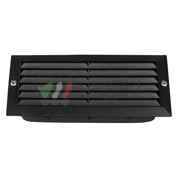 Immagine Plafoniera da esterno ad incasso Canaletto nero impermeabile IP44 1 x E27