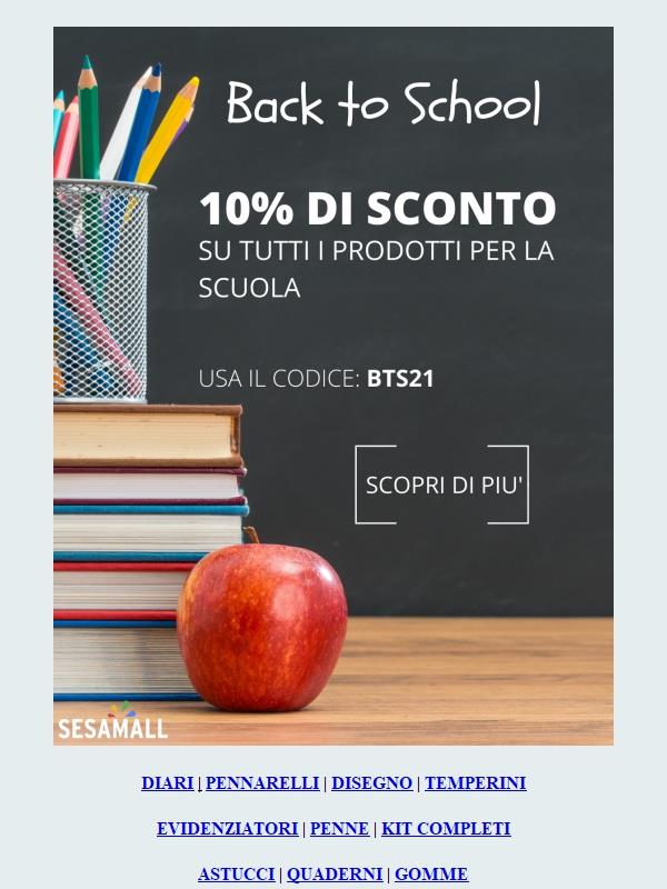 📓📕Per il tuo ritorno a scuola ci pensa Sesamall📙📗Offerte per il tuo #BackToSchool📏📐