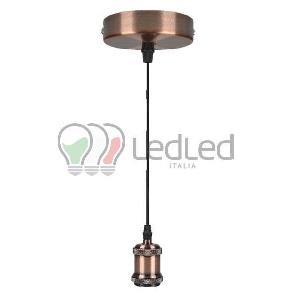 Immagine Portalampada da soffitto a sospensione Vintage E27 Ramato
