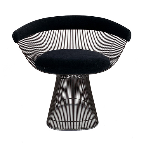 Platner side chair, metallic bronze