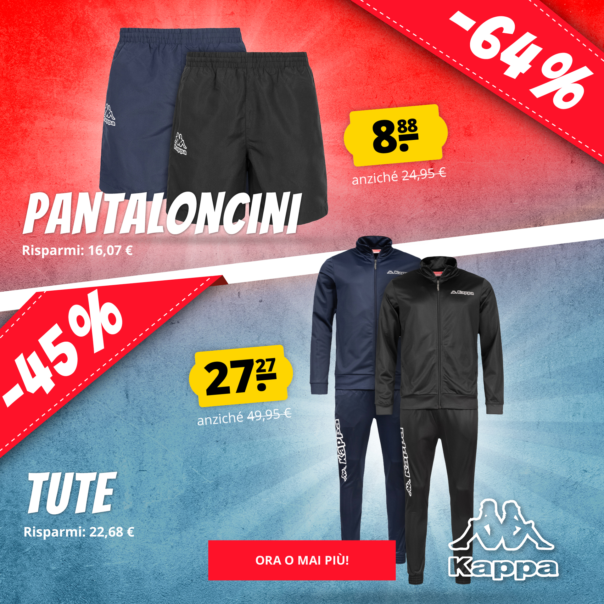 Kappa Tute e pantaloncini