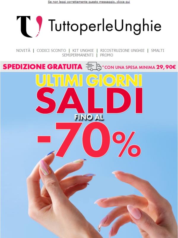 Ultimi giorni di Saldi: Affrettati