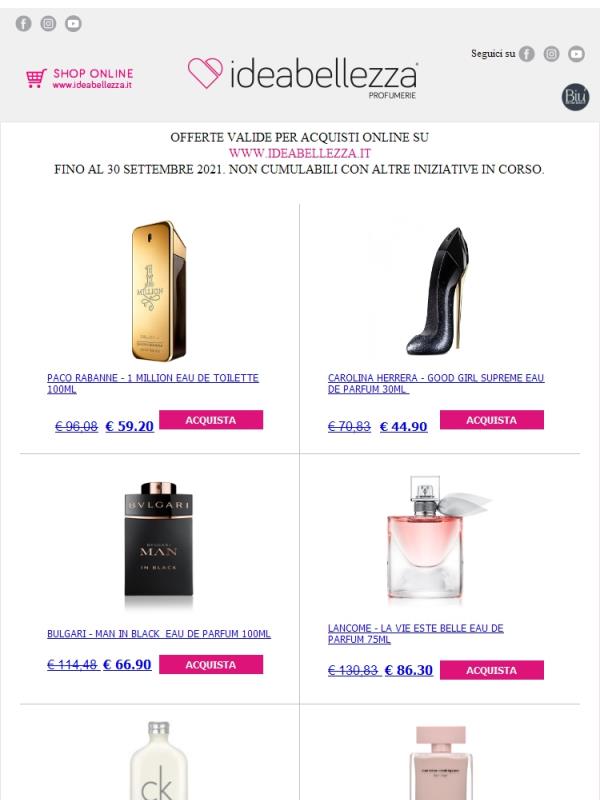 Il tuo profumo preferito in  PROMO ONLINE!