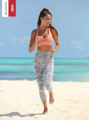 Completo Sport Donna: Top melange + Capri camouflage